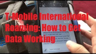 TMobile International Roaming How to Get Data Working [upl. by Casar]