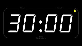 30 MINUTE  TIMER amp ALARM  Full HD  COUNTDOWN [upl. by Coke534]