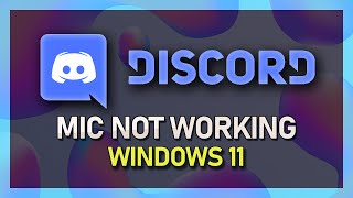 Windows 11  How To Fix Discord Mic Not Working [upl. by Dulla692]