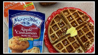 Muffin Mix WAFFLES in Minutes A Must Try [upl. by Hteboj813]