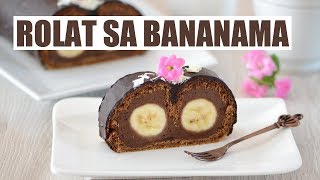 Fini čokoladni rolat sa bananama Recept sam dobila s preporukom [upl. by Ziguard]