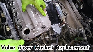 Acura TL Honda Accord V6 Valve Cover Gasket Replacement [upl. by Acemat]