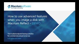 How to image a disk with Macrium Reflect  Part 2 Advanced Backup Techniques [upl. by Sinai87]