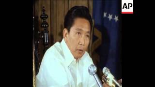 SYND 21173 PRESIDENT MARCOS OF PHILIPPINES SPEAKS ON NEW REGIME [upl. by Daph]