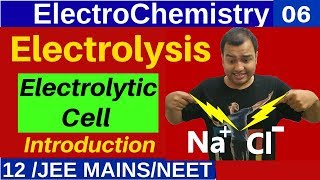 ElectroChemistry 06  Electrolysis OR ElectroChemical Cell  Introduction  Product at Electrode [upl. by Dasha]