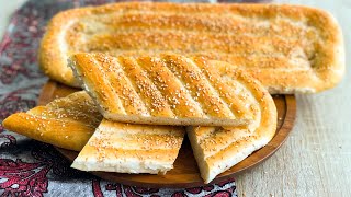 Traditional Persian Barbari Bread Recipe Persian flatbread  طرز تهیه نان بربری [upl. by Vivl]