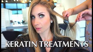 Keratin Hair Treatments  FAQS Process and is it Worth It  Come with Me to Get One [upl. by Moraj249]