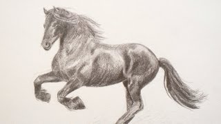 Learning to Draw How to Draw a Horse  Fine ArtTips [upl. by Volpe]