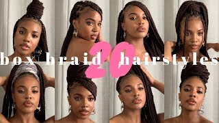 20 Ways To Style Box Braids 💗  Kashia Jabre [upl. by Hortensia322]