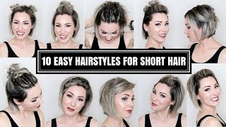 10 EASY HAIRSTYLES FOR SHORT HAIR  CHLOE BROWN [upl. by Castro626]