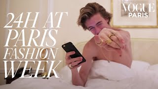 24 hours of Fashion Week with Lucky Blue Smith for Balmain  Vogue Hommes [upl. by Constantina]