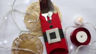 How to Make Santas Cutlery Holder [upl. by Ordnagela]