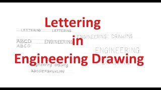 12Lettering in Engineering Drawing English Letters and Numbers [upl. by Bartle133]