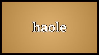 Haole Meaning [upl. by Otrebla]