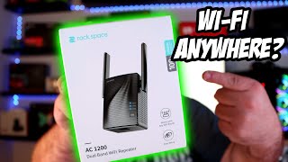 WiFi Range Extender Install  RockSpace AC 1200 Dual Band WiFi Repeater Review [upl. by Sivam918]