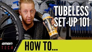 Mountain Bike Tubeless Tyre Set Up 101  GMBN How To [upl. by Norok]