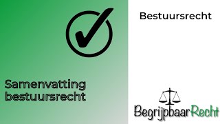 Inleiding en samenvatting bestuursrecht [upl. by Nyltac]