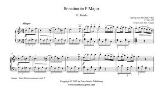 Beethoven  Sonatina in F Major Anh 5  Rondo [upl. by Anayd]