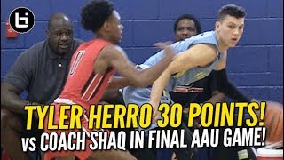 Tyler Herro Scores 30 in Final AAU Game vs Coach Shaq Full Highlights [upl. by Einhoj]