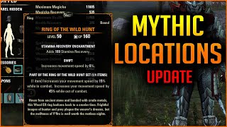 Where do MYTHIC Items Drop Location List  Greymoor Elder Scrolls Online [upl. by Alleinad]