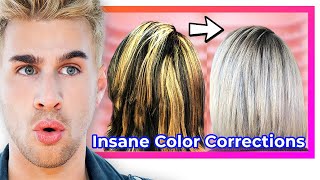 Hairdresser Reacts To Insane Color Corrections [upl. by Niknar]