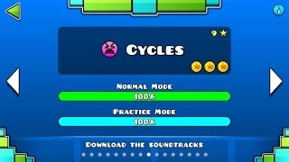 Geometry Dash  Level 9 Cycles All Coins [upl. by Eillim]