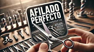 Cómo AFILAR Tijeras de Barbería Peluquería o Caseras ¡Fácil y Rápido2 [upl. by Matless]