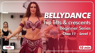 StepFlix Belly dance Level 1 Class 11 Hip Lifts amp Crescents [upl. by Larisa107]