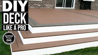 How To Build A Deck Layout Framing and Composite Decking Guide  DIY Deck Build [upl. by Roswell]