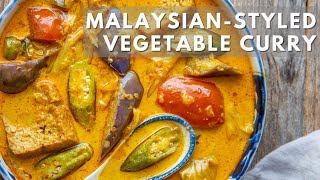 Malaysianstyled Vegetable Curry with homemade sambal  超级下饭蔬菜咖喱 [upl. by Betty]