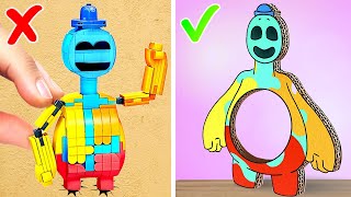 Cardboard vs LEGO Doey The Doughman Fun Crafts amp DIY Squishy Fidgets [upl. by Auos]