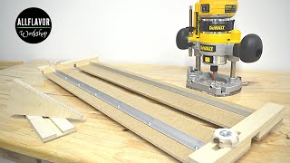 Make Adjustable Router Guide Jig  Perfect Dados amp Grooves [upl. by Malchy]