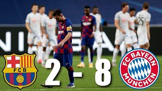 Barcelona 28 Bayern Munich  Full Highlights with English Commentary 2020 [upl. by Sakovich]