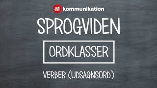 Grammatik Verber udsagnsord  danske ordklasser [upl. by Celene]