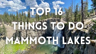 Mammoth Lakes CA Top 16 Things To Do Rainbow Falls Devils Postpile Mammoth Mountain [upl. by Valleau]