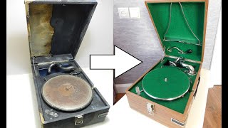 Restoration Old record player gramophone phonograph [upl. by Enitsahc]