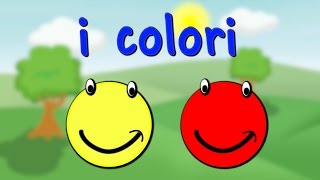 I colori in italiano per bambini  Impara litaliano  Aprenda italiano [upl. by Rentsch]