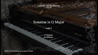 Lvan Beethoven Sonatina No 1 in G Major Anh 5 No 1 for Piano [upl. by Idnahc325]