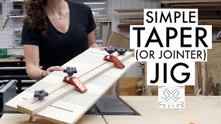 Simple Taper Jig  Jointer Jig  Woodworking  Diy Jig [upl. by Ialokin]