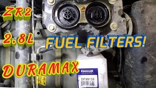 ZR2 ColoradoCanyon 28 Duramax  HOW TO change fuel filter [upl. by Arah]