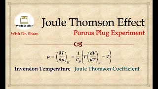 Joule Thomson Effect  Inversion Temperature  Explained  JT Coefficient  Lecture 13 [upl. by Center]