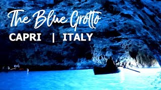 Blue Grotto Capri Italy  Grotta Azzurra Italia [upl. by Auqkinahs]