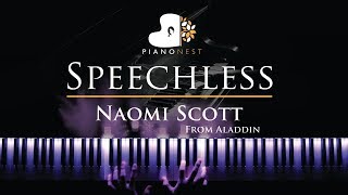 Naomi Scott  Speechless Full  From Aladdin  Piano Karaoke  Sing Along Cover with Lyrics [upl. by Iem]