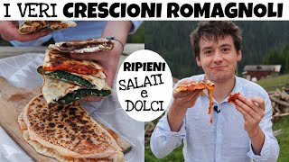 CRESCIONI ROMAGNOLI ancora più buoni delle piadine  RICETTA ORIGINALE in padella  Davide Zambelli [upl. by Asilahs]