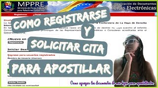 PASO a PASO Como REGISTRARSE y SOLICITAR Cita para APOSTILLAR [upl. by Cirri892]