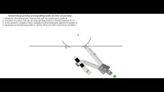 Konstrukcja prostej prostopadłejpunkt nie leży na prostej [upl. by Eniaj]