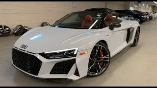 2023 Audi r8 v10 performance spyder REVIEW INTERIOR amp EXHAUST [upl. by Irrot11]