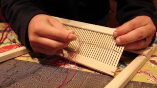 How to warp a Beka 10 inch Rigid Heddle Loom [upl. by Gneh]