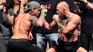 UFC 257 Dustin Poirier and Conor McGregor Final Faceoff [upl. by Nnyletak]