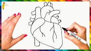 How To Draw A Human Heart Step By Step 🤎 Human Heart Drawing Easy [upl. by Edythe998]